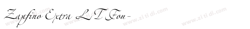 Zapfino Extra LT Fou字体转换